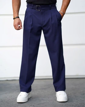 شلوار پارچه‌ای مردانه نیم بگ فیت