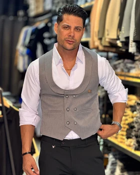 جلیقه طوسی یقه ارشال