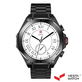 ساعت مچی هوشمند سوئیس میلیتاری SWISS MILITARY مدل SM-WCH-DOM6-BLKF-GUNMS