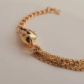 دستبند زنانه زنجیر کارتیر پلنگی ژوپینگ