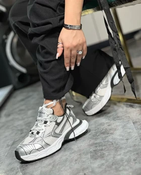 کفش بالنسیگا 3xlدخترانه سفید طوسی