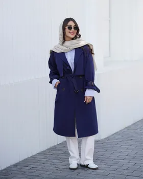 پالتو بلند بارانی آستر دار کد 2291