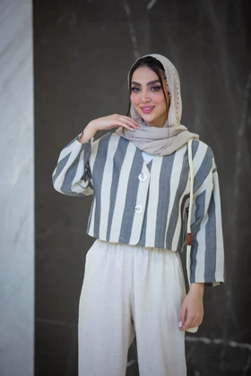 کت کراپ راه راه