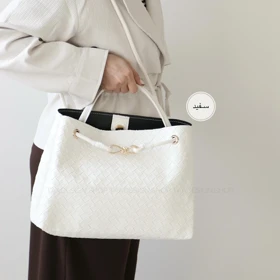 کیف زنانه بزرگ مدل بوسار (سفید)