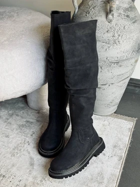 چکمه بلند چروک