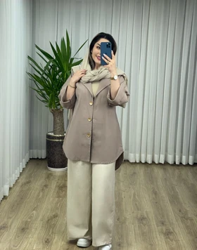 ست مانتو و شلوار مزونی کد 2088