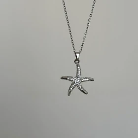 گردنبند زنانه ستاره نگینی کد 890