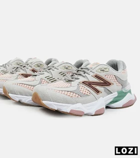 کفش کتانی مردانه و زنانه طوسی گلبهی NEW BALANCE 9060