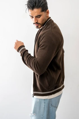 سویشرت بافت یقه خلبانی مردانه