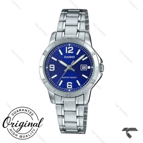 ساعت کاسیو زنانه LTP-V004D-2B سیلور صفحه سرمه ای Casio-10310-L