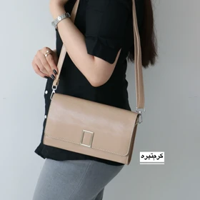 کیف زنانه مجلسی مدل ورداژ (کرم تیره)