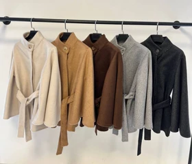 کت زنانه پانچ موهر مدل یقه ایستاده