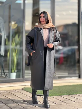 پالتو بلند چرم کد 730