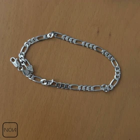 دستبند نقره مردانه فیگارو کد 0353229