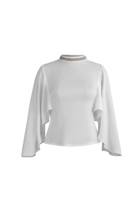 بلوز ساتن - 3137 (سفید)