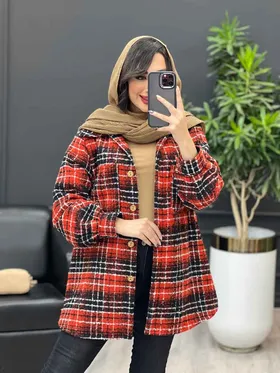 شکت دو جیب دکمه چوبی