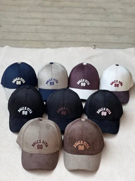 کلاه واداتی مخمل کبریتی dolce vita