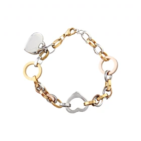 دستبند زنانه طرح دایره قلبی