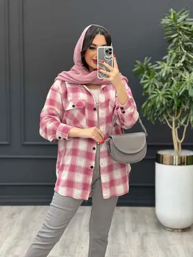مانتو چهارخونه دوجیب پاکتی