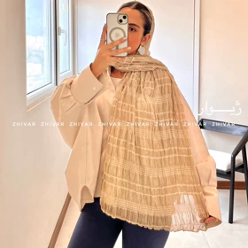 شال پلیسه مزونی سنگ‌شور