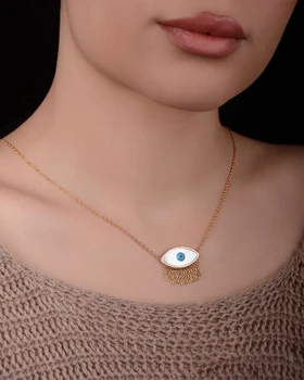گردنبند چشم نظر استیل