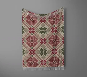 شال مبل ریش دار sofa shawl 384