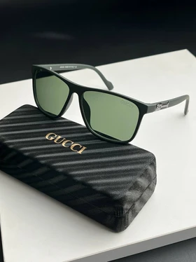 عینک آفتابی مردانه گوچی مدل آریوس علیدسا کد 4010 (شیشه سبز)