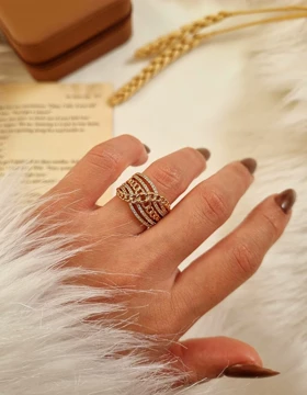 انگشتر ژوپینگ طرح طلا A19