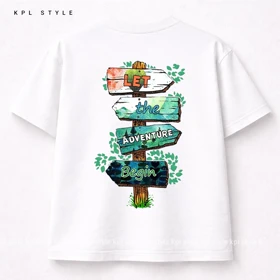 تیشرت ترند Adventure | قواره باکسی %100 پنبه کد 1301