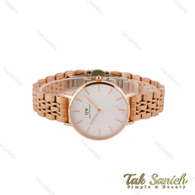 ساعت DW زنانه رزگلد صفحه سفید متوسط DW-4811-L