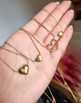 کالکشن گردنبند قلبی استیل