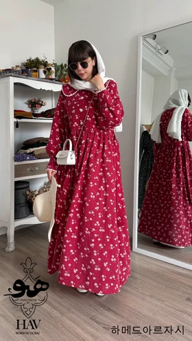 پیراهن مانتویی گل‌گلی