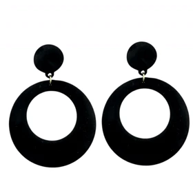 گوشواره زنانه مخملی با طرح دایره‌ای شیک و خاص