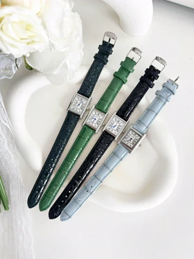 ساعت چرمی زنانه طرح کارتیه مستطیل 930