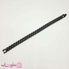 دستبند مردانه زنانه استیل طرح رولکس مشکی