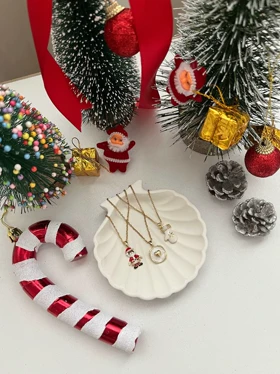 گردنبند وارداتی طرح کریسمسی