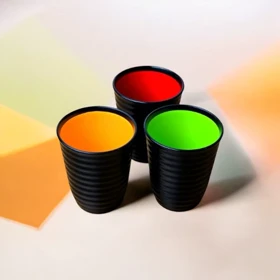 لیوان رنگی پلاستیکی مسافرتی