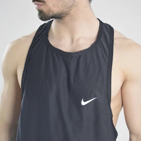 رکابی ورزشی پشت کش دار مردانه نایک مدل VHD-Dri Fit-4K0998 طوسی تیره
