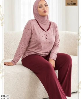 بلوز و شلوار بیگ سایز زنانه sexen کد 40889