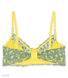 ست شورت و سوتین توری فنردار ژوبین کد 1998 طرح گل ریز