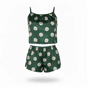 ست تاپ و شلوارک طرح گل 225