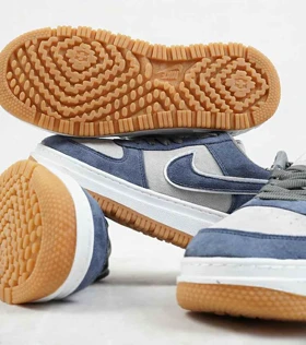 کفش کتانی ایر فورس مردانه و زنانه طوسی آبی NIKE AIR FORCE