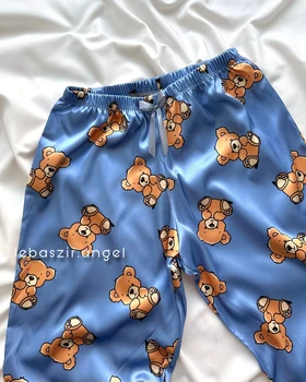 تاپ و شلوارک خرسی ساتن