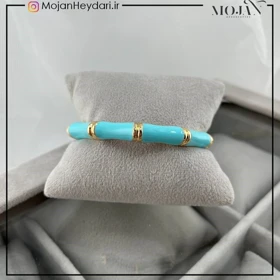 دستبند زنانه بنگل با طرح میناکاری شیک و ظریف کد bg10020