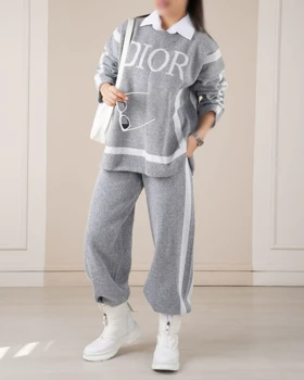 ست بلوز شلوار بافت Dior مدل کایرا کد 40200
