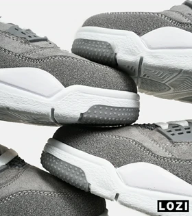 کتانی ساق‌دار زنانه و مردانه طوسی Nike air jordan 4 مدل 6467