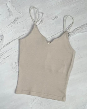 تاپ دکلته بند قیطونی  کد 1400133 (کرم)