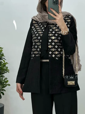 مانتو مجلسی سوزندوزی کد2428