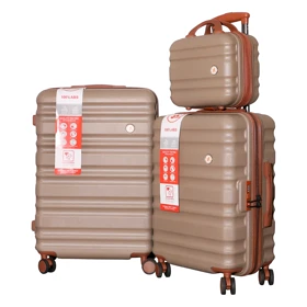 مجموعه 2 عددی چمدان MR مدل MR-40380-3X به همراه کیف لوازم آرایشی (نسکافه‌ای)