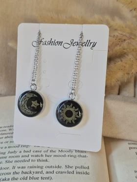 گردنبند ست کاپلی ماه و خورشید شبتاب